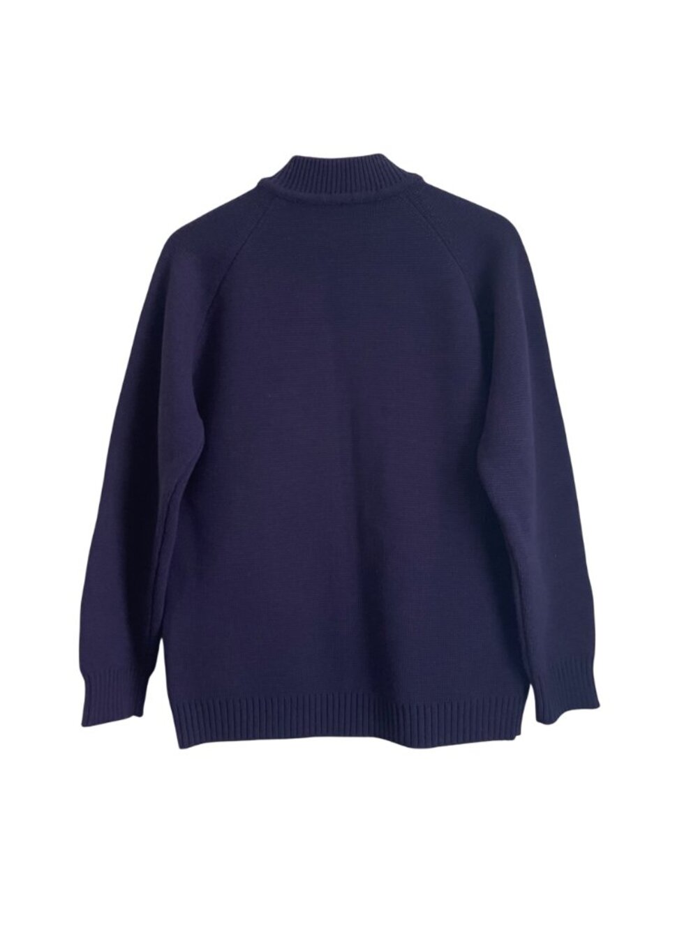 Vintage LeRoy Womens Zip Sweater Size L Navy Nautical Sailboat Anchor Coastal - Picture 2 of 12